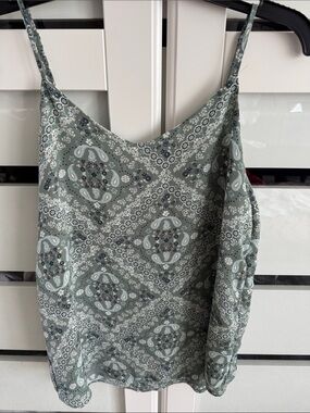 Pink Republic Sage Green Paisley-Print Camisole